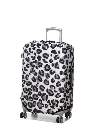 Housse de valise Periea Silver Leopard M Blanc