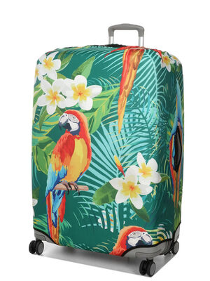 Housse de valise Periea Tropical Parrot XL Vert