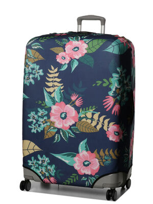 Housse de valise Periea Dark Blue with Flowers XL Marine