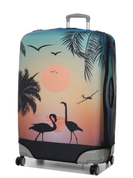 Housse de valise extensible Sunset Flamingos XL