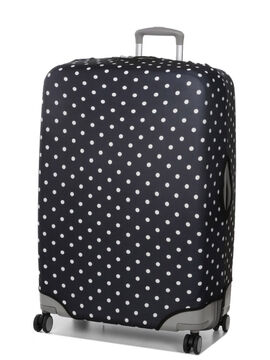 Housse de valise extensible Black with White Dots XL