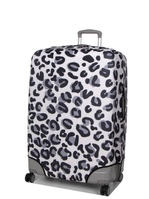 Housse de valise Periea Silver Leopard L Blanc