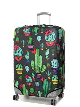 Housse de valise extensible Cactus L Gris