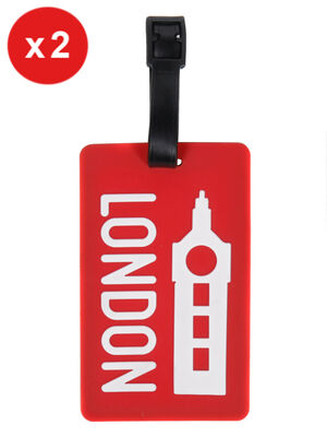 Set de 2 porte-adresses A�rial Londres Rouge