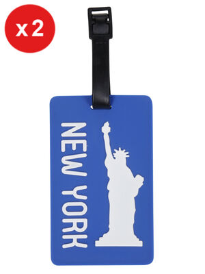 Set de 2 porte-adresses A�rial New York Bleu Fonc�