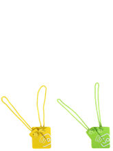 Set de 2 porte-adresses Go Travel S & M - Pack Famille Jaune/Vert
