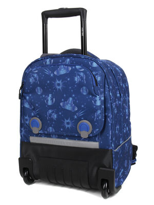 Sac � dos � roulettes Delsey Back To School Bleu Imprim�