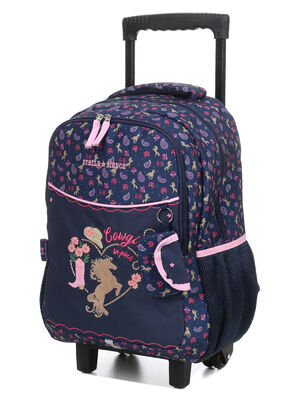 Sac � dos � roulettes Stalla Bianca Cow Girl Bleu