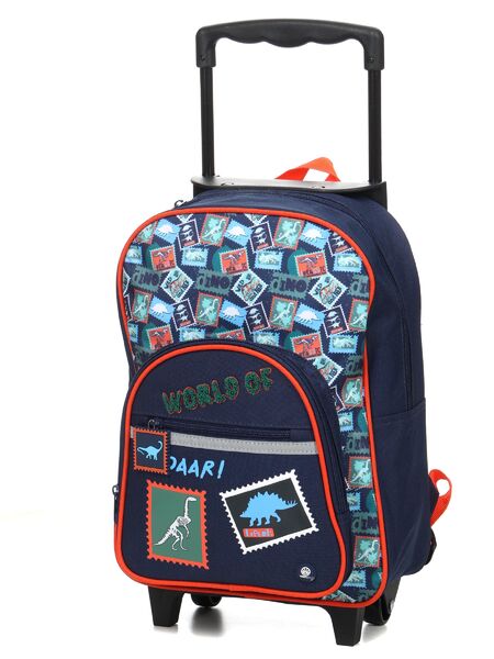 Sac à dos à roulettes Dino World of Roaar Bleu