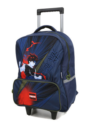 Sac � dos � roulettes Manga 13855#Bleu