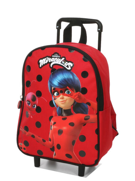 Sac � dos � roulettes Miraculous Dots Rouge