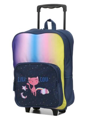 Sac � dos � roulettes Lili Lou Holo Bleu Marine