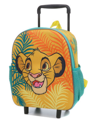 Sac � dos � roulettes Le Roi Lion Simba 3D 15750#Jaune