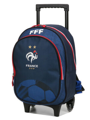 Sac � dos � roulettes F�d�ration Fran�aise de Football 2 �toiles 14108#Bleu