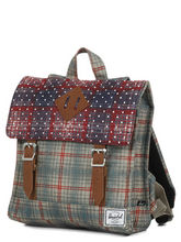Mini sac  dos Herschel Survey Kids Rust Plaid Polka Dot
