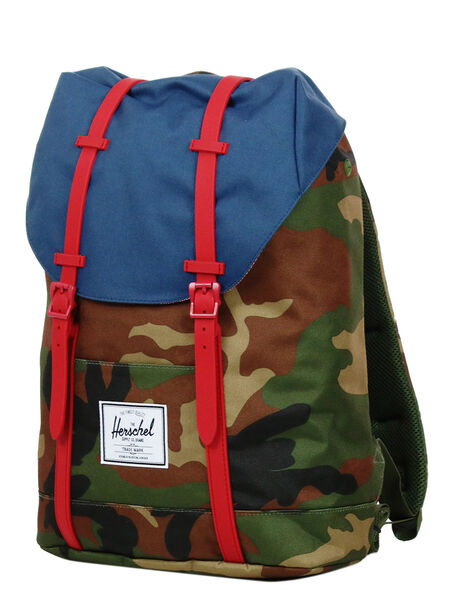 Sac à dos Retreat Woodland Camo/Navy/Red Rubber