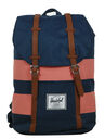 Sac � dos Retreat Navy/Strawberry Ice Rugby Stripe/Tan Leather Navy/Strawberry Ice Rugby Stripe/Tan Leather