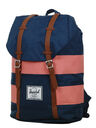 Navy/Strawberry Ice Rugby Stripe/Tan Leather