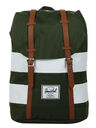 Sac � dos Retreat Forest Night/White Rugby Stripe/Tan Synthetic Leat Forest Night/White Rugby Stripe/Tan Synthetic Leat