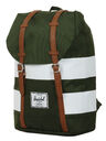 Forest Night/White Rugby Stripe/Tan Synthetic Leat