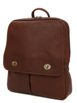 Sac � dos � rabat Tendance Marron
