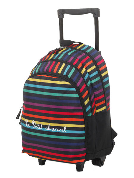 Sac à dos à roulettes Rapid Rayé noir
