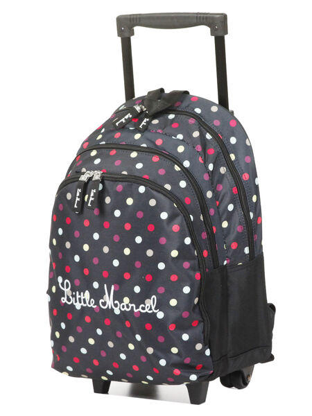 Sac à dos à roulettes Rapid Pois Rose