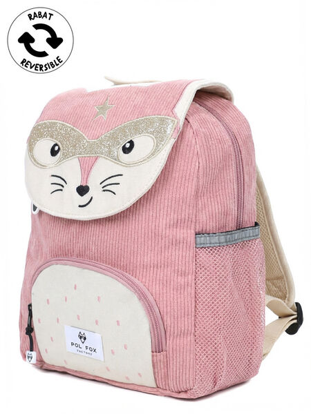 Sac à dos Réversible Baby Fox Girl Rose Poudré