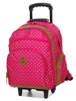 Sac � dos � roulettes Snowball Pois Fuchsia
