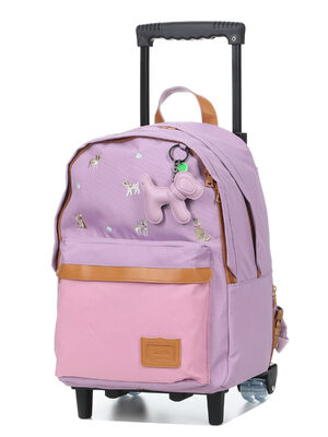 Sac � dos � roulettes Tann's Mila L Violet/Rose