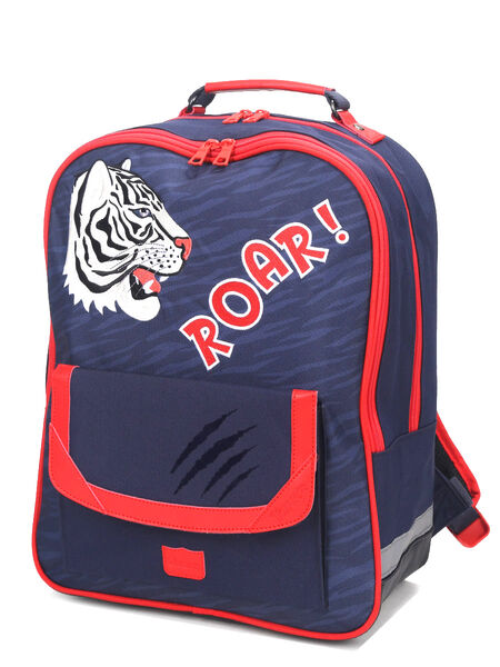 Sac � dos Aaron L - Poche Aimant�e Bleu/Rouge