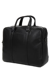 Sacoche ordinateur Arthur & Aston Trendy Chic Bicolore 15.6 pouces - 3 compartiments Noir Gris