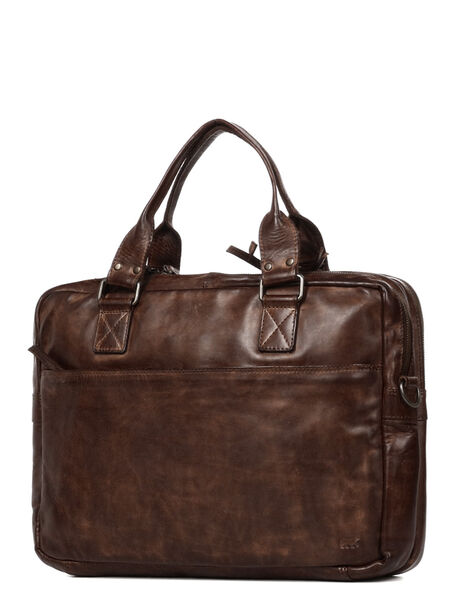 Sacoche ordinateur Cow Lavato Leandro 14 pouces Brown