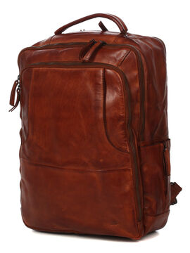 Sac  dos ordinateur Cow Lavato Jayden XL 17.3 pouces Cognac