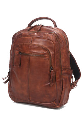 Sac  dos ordinateur Cow Lavato Mace 15.6 pouces Cognac