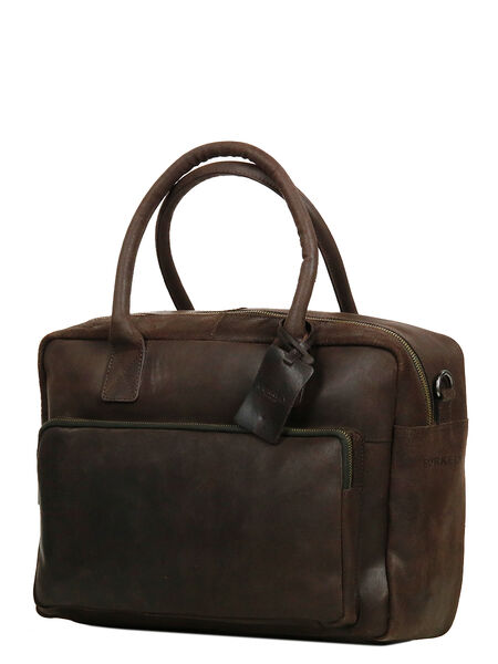 Porte ordinateur Vintage Mitch 15.6 pouces Brown