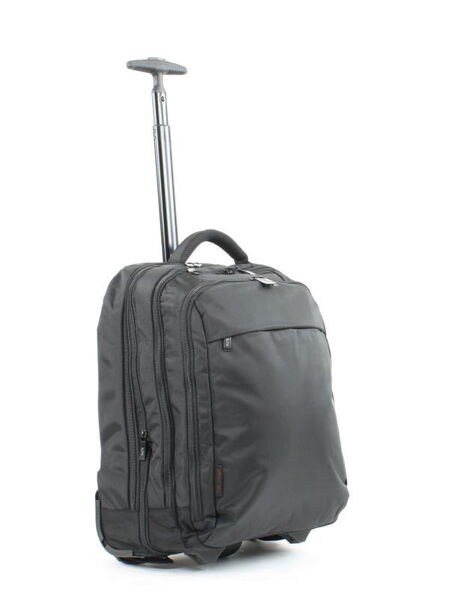 Sac Ordinateur Portable 15,6 Pouces Su.B - Cuir Fendu, Sangle Trolley, Fabriqué En Italie, Noir