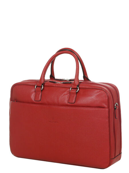 Sacoche ordinateur Confort 15.6 pouces - 2 compartiments Rouge Fonc�