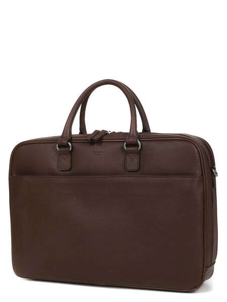 Sacoche ordinateur Confort 15.6 pouces - 2 compartiments Chocolat