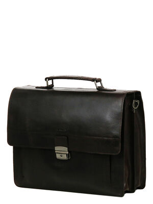 Serviette Burkely Vintage Scott 38 cm - 2 soufflets Brown