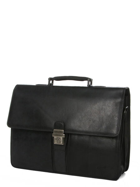 Serviette Outland 40 cm - 3 soufflets Noir
