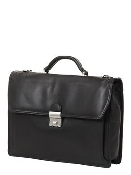 Cartable Premium 36 cm - 1 soufflet Noir