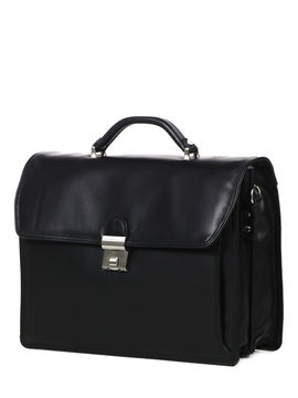 Cartable Premium 35 cm - 2 soufflets Noir