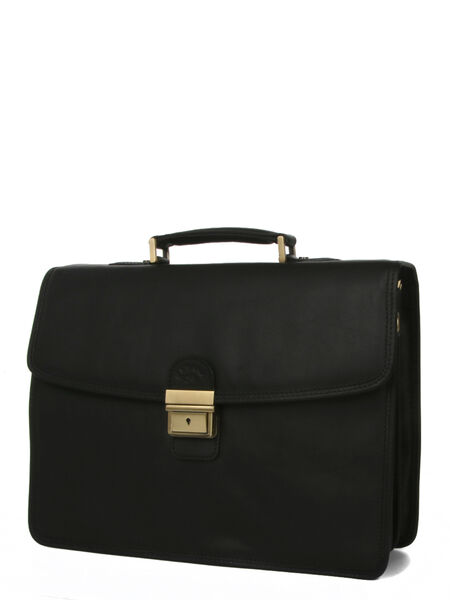 Serviette Premium 38 cm - 3 soufflets Noir