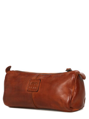 Trousse Bear Design Cow Lavato Tito XL Cognac
