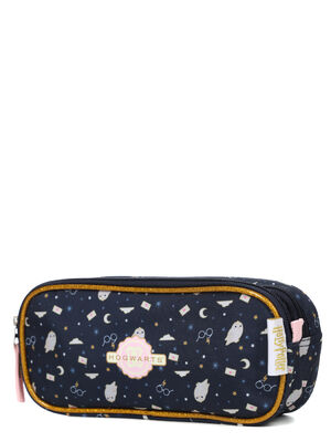 Trousse Harry Potter Hedwige Mystical - 2 compartiments Bleu