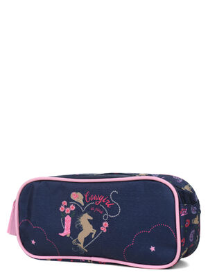 Trousse Stalla Bianca Cow Girl - 2 compartiments Bleu