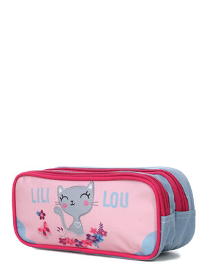 Trousse Lili Lou Spring - 2 compartiments 13922#Rose