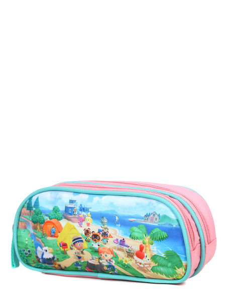 Trousse Animal Crossing - 2 compartiments Vert