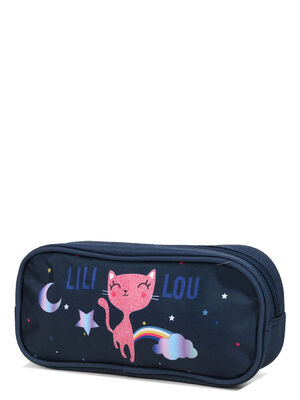 Trousse Lili Lou Holo 15059#Bleu Marine